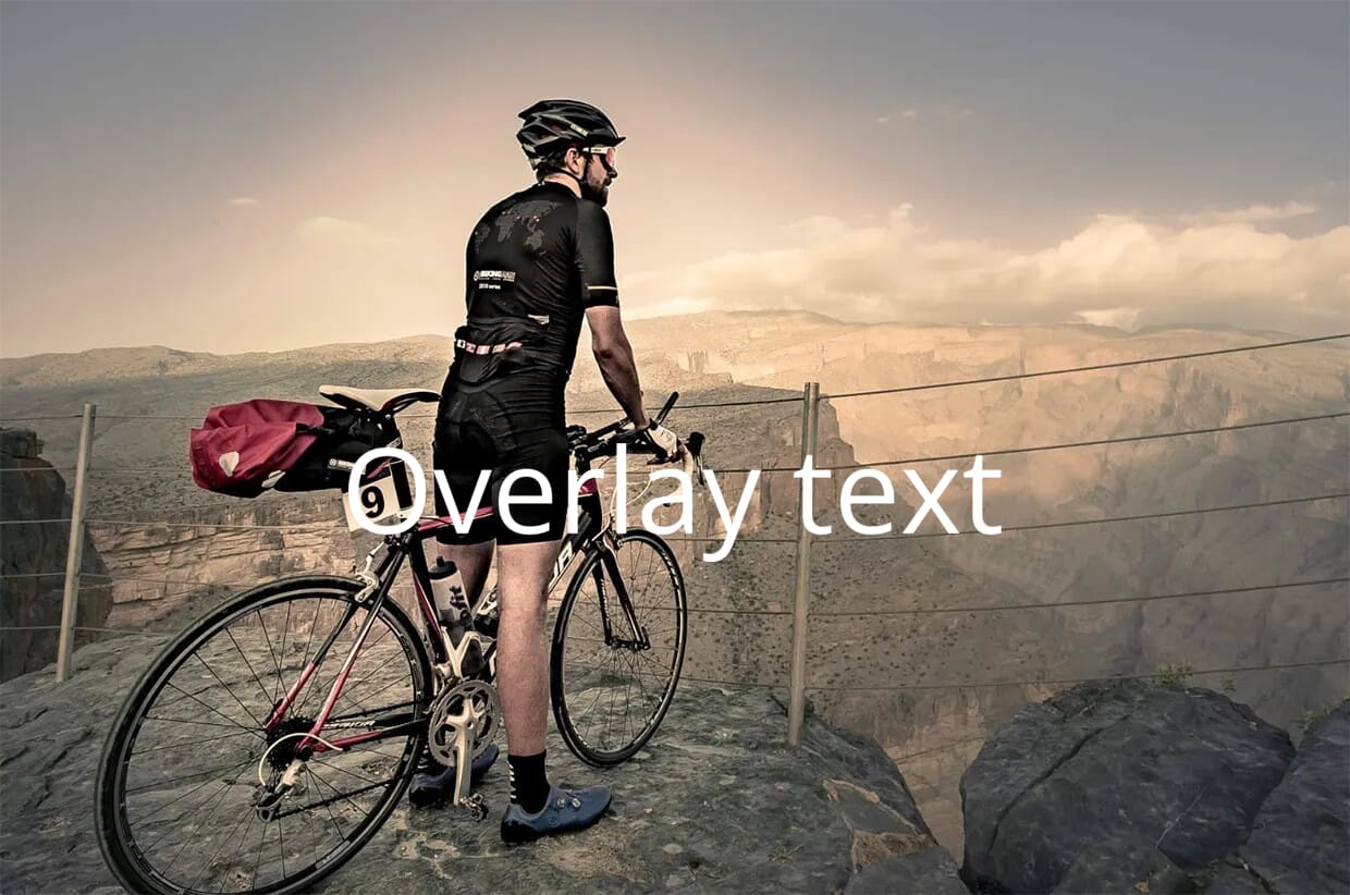 Example text pulled down from center